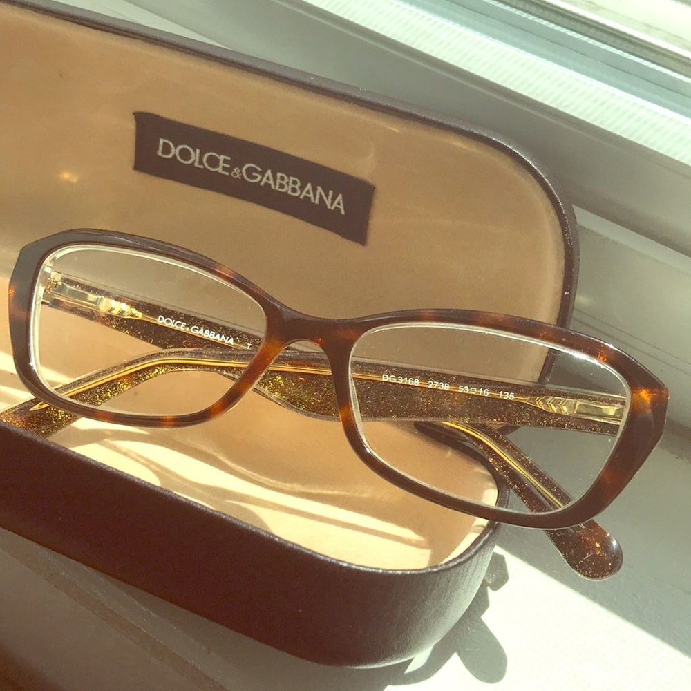Dolce & Gabbana tortoise shell frames.